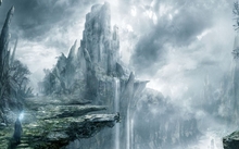 mountains castles fantasy art wizards artwork drawings 1920x1080 wallpaper 